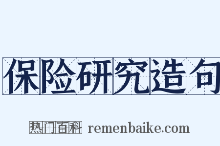 保险研究造句是什么意思的图片